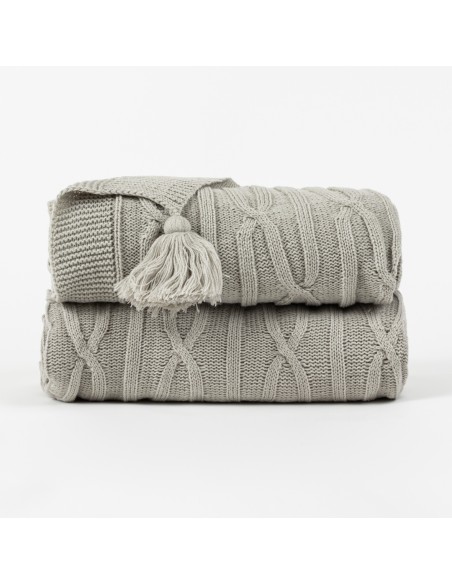 Plaid ocho con borlón Plaid ocho con borlón