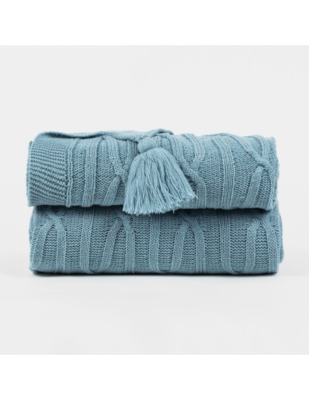 Plaid ocho con borlón Plaid ocho con borlón