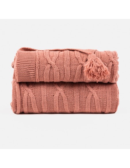 Plaid ocho con borlón Plaid ocho con borlón