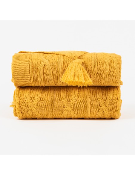 Plaid ocho con borlón Plaid ocho con borlón