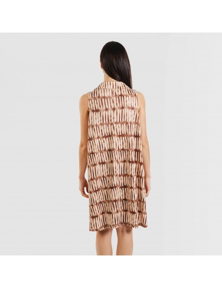 Vestido corto cuello y solapa soft Lemonade marrón Vestido corto cuello y solapa soft Lemonade marrón