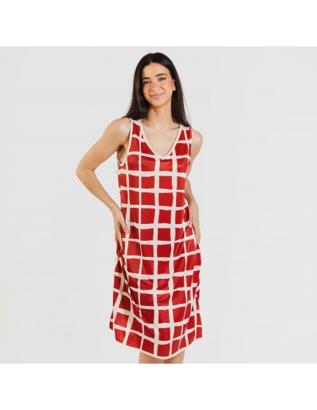 Vestido midi tirantes soft Naroa teja Vestido midi tirantes soft Naroa teja