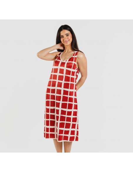 Vestido midi tirantes soft Naroa teja Vestido midi tirantes soft Naroa teja