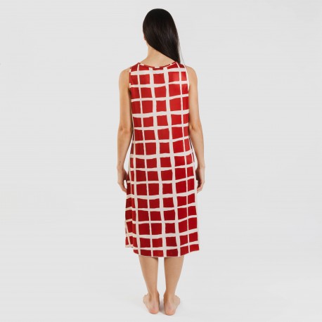 Vestido midi tirantes soft Naroa teja