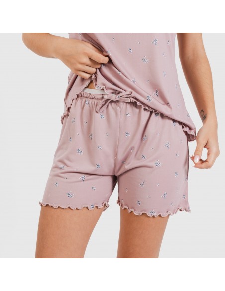 Pijama tirantes mujer soft Melanie malva
