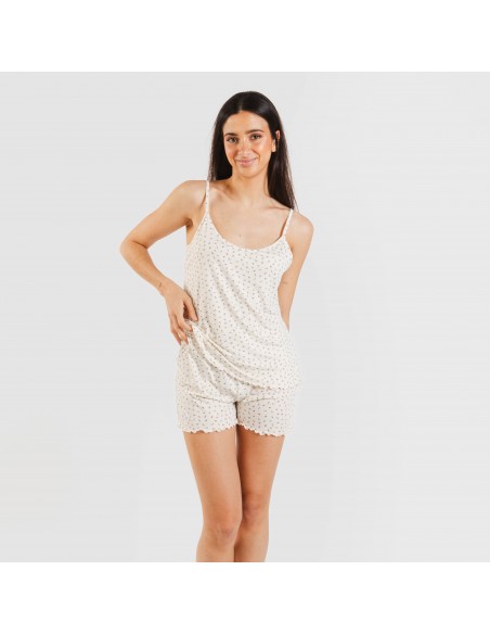 Pijama tirantes mujer soft Iris natural