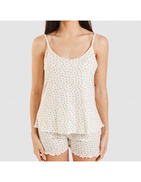 Pijama tirantes mujer soft Iris natural