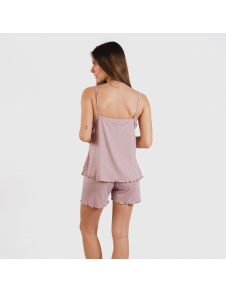 Pijama tirantes mujer soft Melanie malva