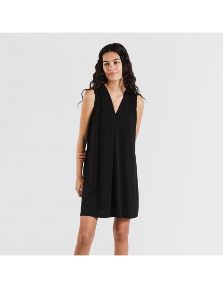 Vestido corto crepe liso Vestido corto crepe liso