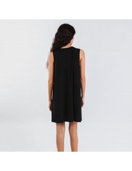 Vestido corto crepe liso Vestido corto crepe liso