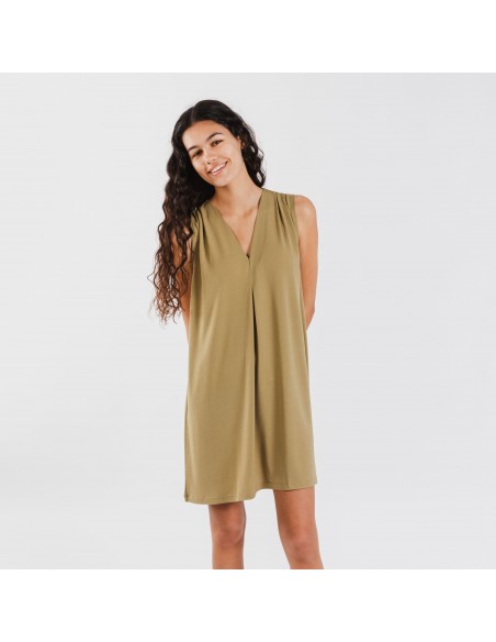 Vestido corto crepe liso Vestido corto crepe liso