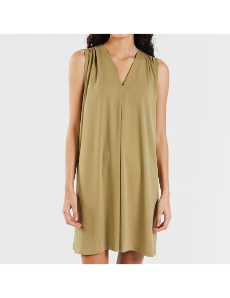 Vestido corto crepe liso Vestido corto crepe liso