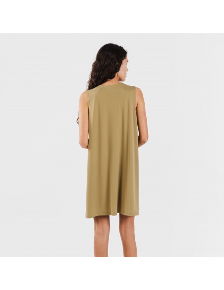 Vestido corto crepe liso Vestido corto crepe liso