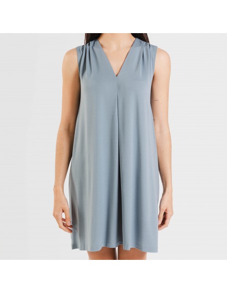 Vestido corto crepe liso Vestido corto crepe liso