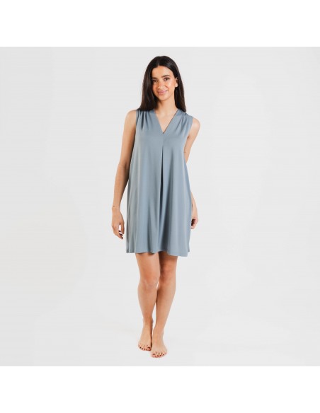 Vestido corto crepe liso Vestido corto crepe liso