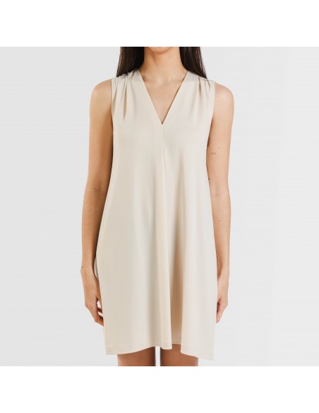 Vestido corto crepe liso Vestido corto crepe liso
