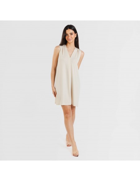 Vestido corto crepe liso Vestido corto crepe liso
