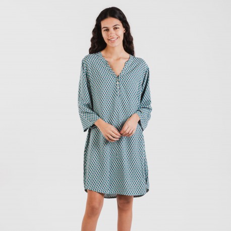 Camisola viscosa Dueña azul vestidos-y-blusones-mujer