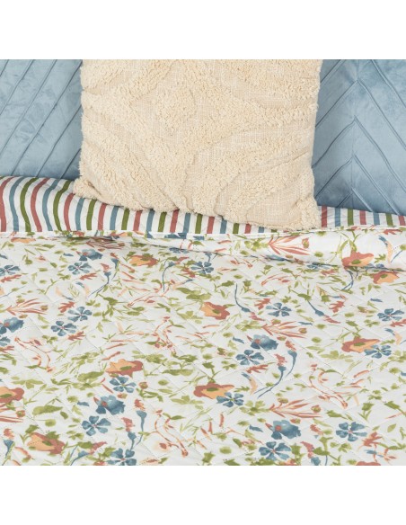 Colcha bouti Ñoke malva rosa