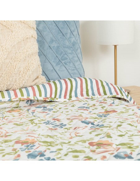 Colcha bouti Ñoke malva rosa