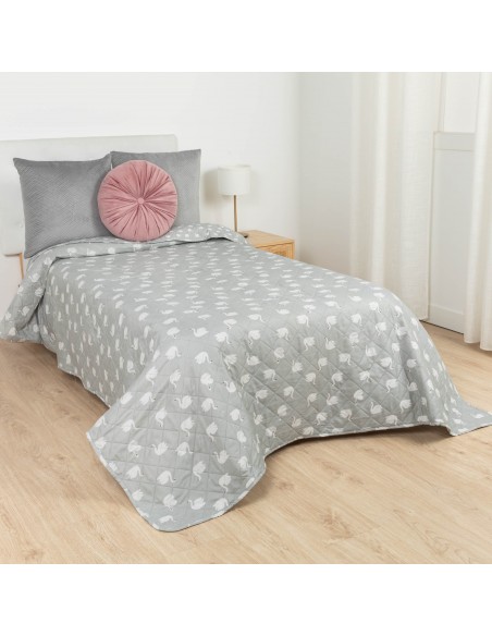 Colcha bouti Swan gris Colcha bouti Swan gris