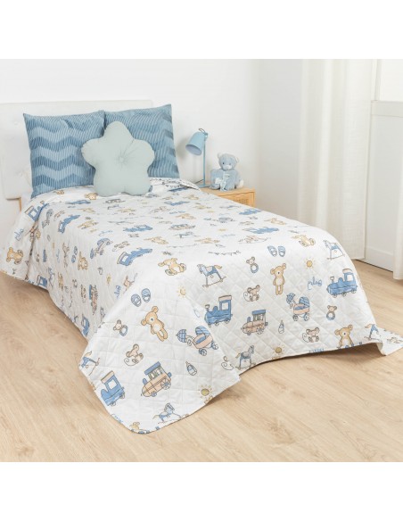 Colcha bouti Nico celeste Colcha bouti Nico celeste