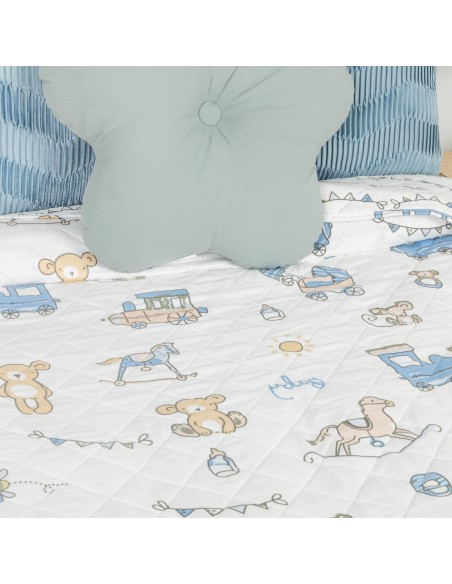 Colcha bouti Nico celeste Colcha bouti Nico celeste