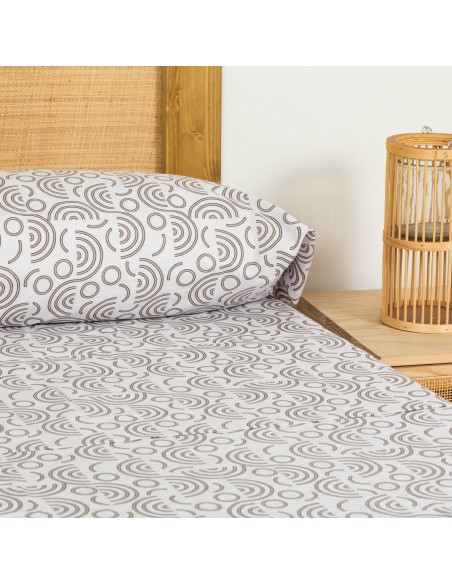 Juego de sábanas algodón Rubeus gris Juego de sábanas algodón Rubeus gris