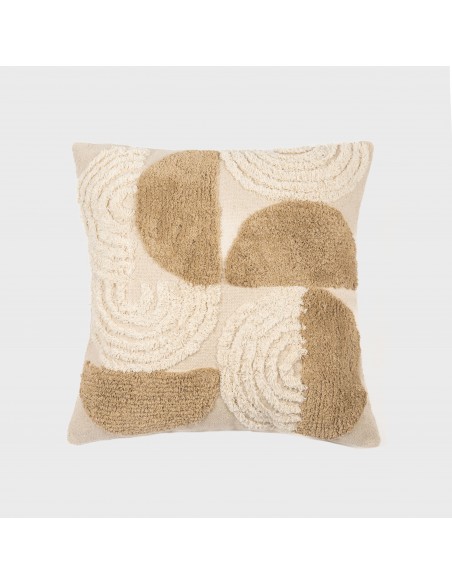 Cojín cuadrante algodón Zafra natural 50x50 - funda + relleno Cojín cuadrante algodón Zafra natural 50x50 - funda + relleno