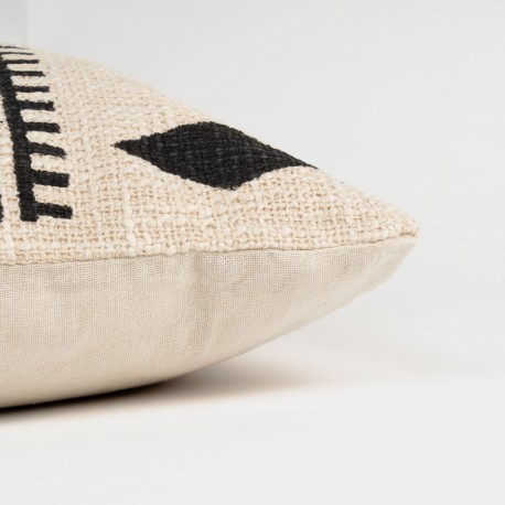 Cojín cuadrante algodón Fauno topo 45x45  - funda + relleno