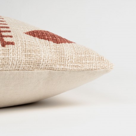 Cojín cuadrante algodón Fauno topo 45x45  - funda + relleno