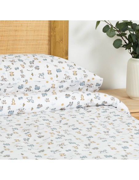 Funda nórdica algodón Nico celeste Funda nórdica algodón Nico celeste