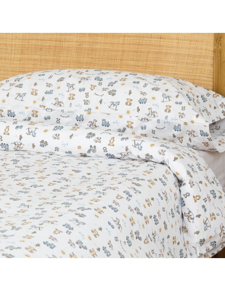 Funda nórdica algodón Nico celeste Funda nórdica algodón Nico celeste