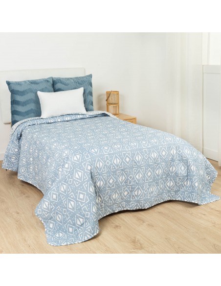 Colcha bouti Tiber indigo