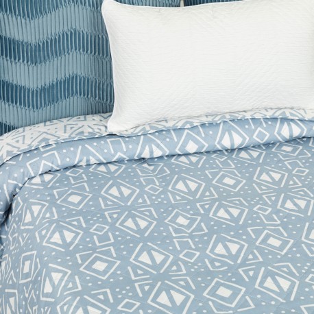 Colcha bouti Tiber indigo