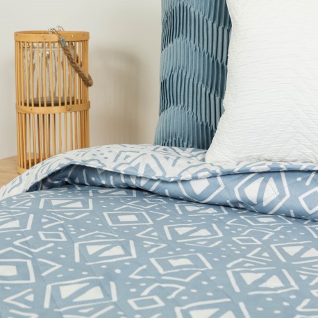 Colcha bouti Tiber indigo