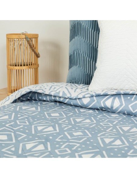 Colcha bouti Tiber indigo