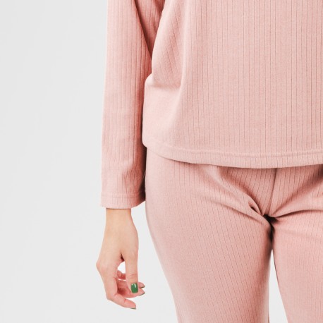 Pijama canalé Raya ancha lisa