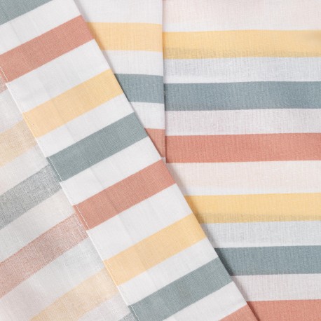 Juego de sábanas algodón Raya Laia cuna