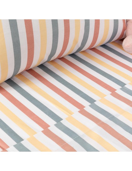 Juego de sábanas algodón Raya Laia cuna Juego de sábanas algodón Raya Laia cuna