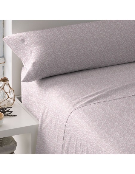Juego de sábanas algodón Maddy malva rosa Juego de sábanas algodón Maddy malva rosa