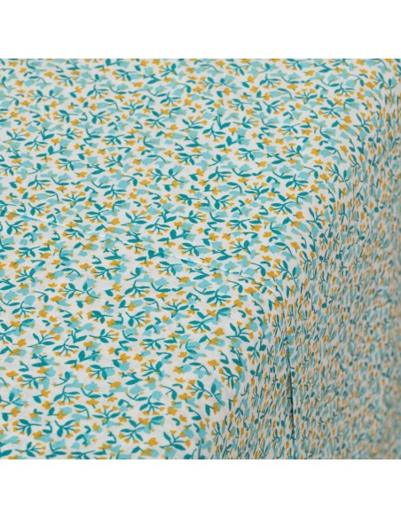 Juego de sábanas algodón percal Uriva verde tiffany Juego de sábanas algodón percal Uriva verde tiffany