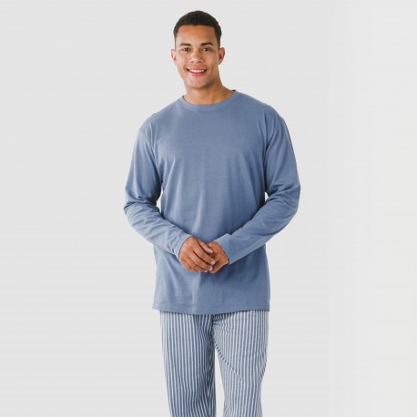 Pijama azul hombre deals