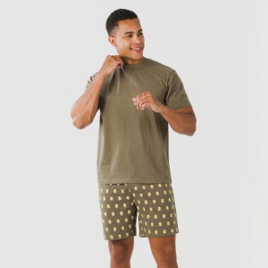Pijama corto algodón hombre Taleb verde 2