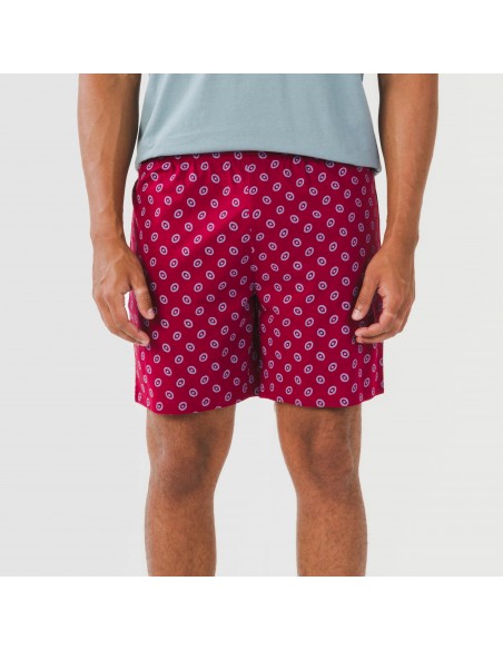 Pijama corto algodón hombre Benetto azul