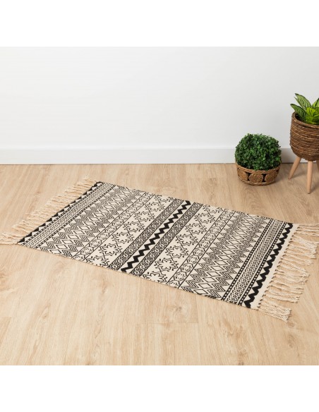 Alfombra algodón Galatea blanco - negro Alfombra algodón Galatea blanco - negro