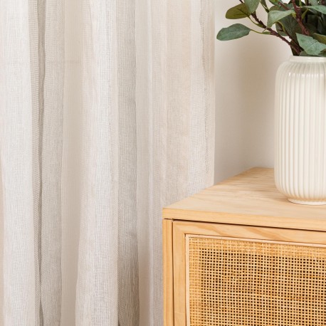 Cortina Libia Raya Vertical gris perla