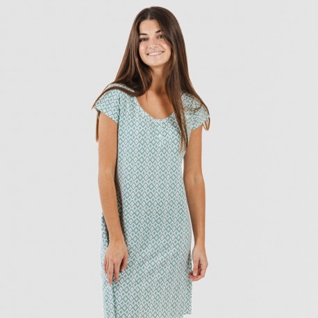 Blusón algodón Bianca verde menta