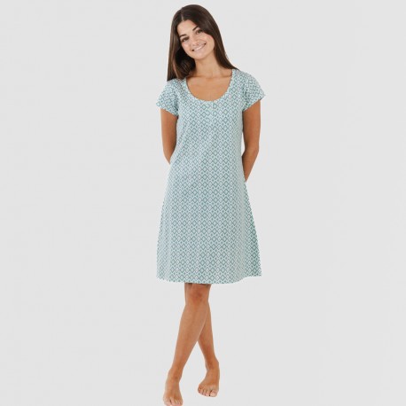 Blusón algodón Bianca verde menta