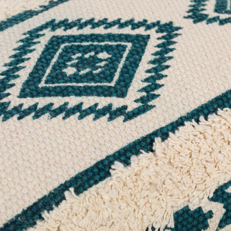 Cojín rectangular algodón 30x50 Abad verde - funda + relleno